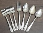 Wm Rogers Int. Silver plate Imperial 3 Salad forks, 1 Dinner Fork, 3 Tablespoons