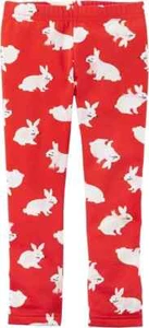 Kid Girls' Bunny Cozy Fleece Leggings Size 4,5,6 - Picture 1 of 1