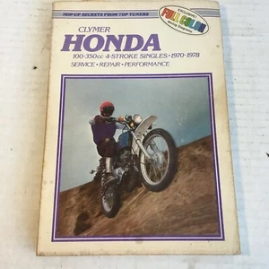 Clymer Honda service and repair Manual  !00-350cc 4-Stroke Single-1970-1978 - Picture 1 of 12
