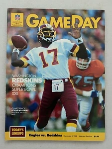 1988 NFL FOOTBALL PROGRAM WASHINGTON REDSKINS VS PHILADELPHIA EAGLES RARE OLD ! - Picture 1 of 1