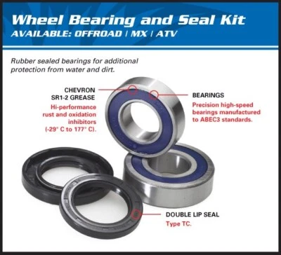 Yamaha Wr450F 2019-2025  All Balls Motorcycle Front Wheel Bearing and Seal Kit - Image 1 of 2