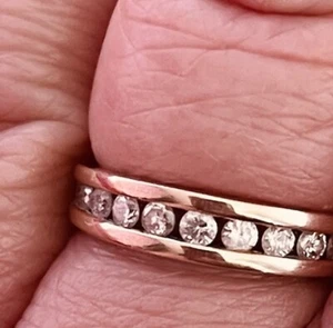 9ct Gold 0.50  Diamond Eternity Ring Size M 1/2 Half A Carat of Diamonds - Picture 1 of 9