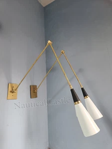 Handmade Brass Wall Sconce Vintage Sconce Mid Century Italian Wall Light - Picture 1 of 7