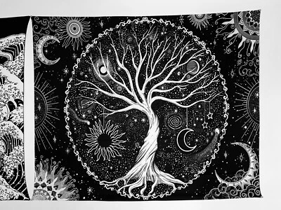 Tapiz Árbol de la Vida Arte de Pared Decorativo para Dormitorio Juegos Niños Adolescentes Adultos Foto 1 de 3