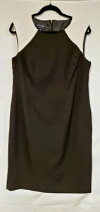 Evan Picone Women’s BLACK & WHITE SLEEVELESS STRETCHY SHEATH DRESS SIZE 12 ~ EUC - Picture 1 of 5