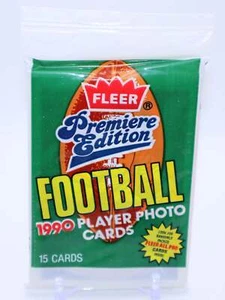 Paquete de cera de fútbol americano Fleer NFL 1990 - Imagen 1 de 2