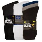 6 Pairs Sports Socks Mens Cotton Rich Cushioned Crew Ankle Gym Socks Size 6-11