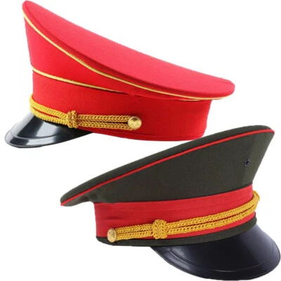 Chapéu Exército Masculino Capitão Performance Boné Soldado Fantasia Vestido Militar Branco - Imagem 1 de 4