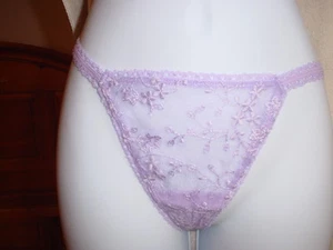 Victorias Secret Vintage BabyBreath cuerda en V lavanda XS pequeña NUEVA SIN ETIQUETAS - Imagen 1 de 5