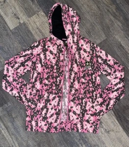 U.S. ARMY Camo Hoodie Sweatshirt Pink Camouflage Zip Up Women's Size Medium - Picture 1 of 8