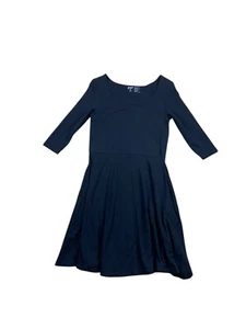 Pact Women's Organic Blend Dress 3/4 Sleeves Pockets Black Size M - Picture 1 of 3
