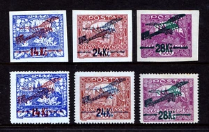 CHECOSLOVAQUIA — SCOTT C1-C6 — JUEGO DE CORREO AÉREO 1920 — MH — SCV $191 - Imagen 1 de 2