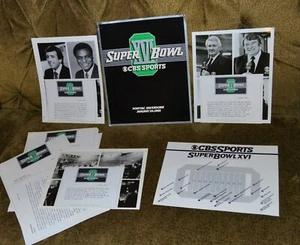 VTG 1982 Super Bowl Press Kit Promo CBC Madden Jimmy Greek Snyder NFL - Picture 1 of 6