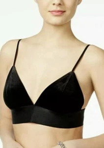 Bralette Guess A996 Mujer Eriko Terciopelo Negro Elastizado Correas Ajustables S Nuevo con Etiquetas $34 - Imagen 1 de 7