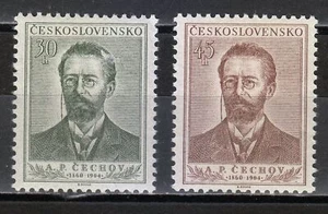 Czechoslovakia MNH 1954 Mi 871-872 Sc 665-666 Anton Chekhov ,Russian writer ** - Picture 1 of 2
