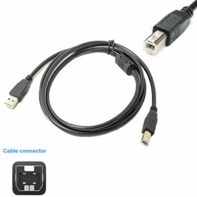 Universal Printer Cable Cord for Brother HP Epson Canon USB Male Type A to B - Image 1 of 4