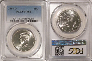 2014 D Kennedy Half Dollar 50c PCGS MS68 - Picture 1 of 2