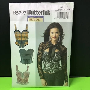 Butterick Making History Sewing Pattern B5797 Corset Shrug Sash Size A5 6-14 - Picture 1 of 4