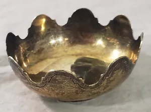 Ciotola vintage Puiforcat Paris Francia lavaggio oro placca argento bordo ballop - Foto 1 di 13