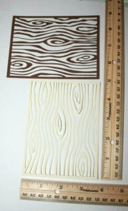 🦉5 WOODGRAIN 🦉cardstock paper die cut embellishments scrapbook / card making - Picture 1 of 8