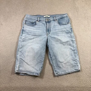 levis bermuda shorts womens 31 waist blue denim jorts - Picture 1 of 15
