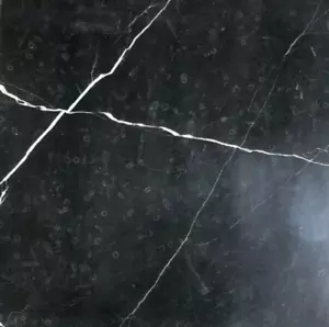Black Marble White Vein 18x18 Tile Remodel Stone Floor Hall 75 Tiles T-56 - Picture 1 of 4