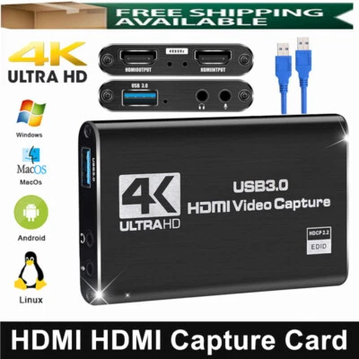 4K Audio Video Capture Card USB3.0 HDMI Video Capture Device Full HD 1080P 60FPS