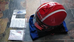 LS2 Motorcycle Motorbike Open Face Helmet Tinted Visor Gloss Red LTD Monte Carlo - Picture 1 of 24