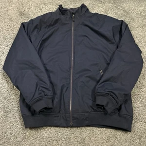 Vintage Orvis Mens Softshell Bomber Jacket L Navy Full Zip Fleece Lined - Picture 1 of 5