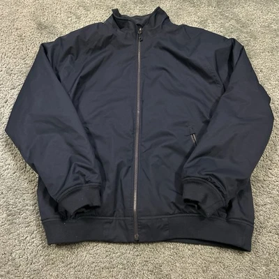 Vintage Orvis Mens Softshell Bomber Jacket L Navy Full Zip Fleece Lined - Image 1 of 4