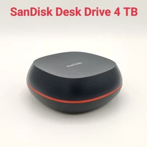 SanDisk Desk Drive 4TB Desktop SSD TESTED Portable External Memory PC Laptop Mac - Photo 1/8