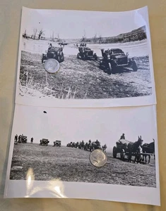 Rare Lot 8x10 Photo 1908 Jackson Cars Horses Wagons Crossing Yellowstone River - Picture 1 of 5