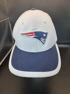 New England Patriots Cap New Era 39THIRTY Fitted Hat M/L Stretchy Gray And Blue - Picture 1 of 9