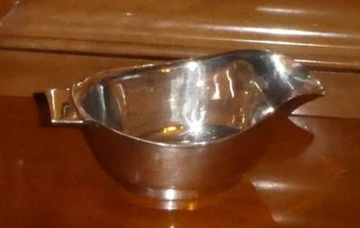 CHRISTOFLE SAUCIERE EN METAL ARGENTE DESIGN ART DECO SUPERBE - Photo 1/4