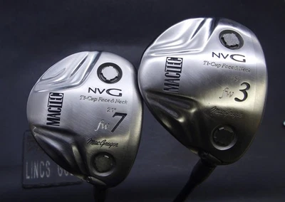Set of 2 Macgregor Mactec NVG 15° 3 +21° 7 Woods Stiff Graphite Shafts - Image 1 of 4