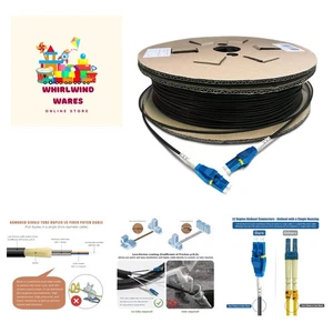 Advanced 100m Uniboot Armored Fiber Patch Cable, Low Friction, for Data Networks - Picture 1 of 10