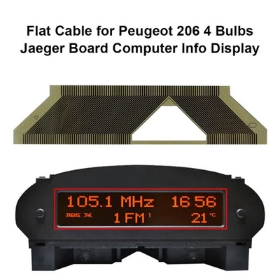 Flat Cable for Peugeot 206 Computer Info Center Display of 4 Bulbs Jaeger Board - Image 1 of 3