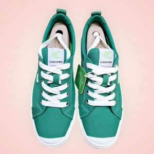 Cariuma 9 Women/7.5 Men OCA Low Green Canvas Sneaker Lace Up NWT NIB - Picture 1 of 10
