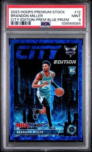 🔵 2023 PANINI HOOPS PREMIUM STOCK CITY EDITION 12 BRANDON MILLER PREMIUM BLUE👑 - Picture 1 of 3