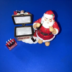 Vintage Santa with Coca-Cola Toy Chest With Trinket ~ Midwest Cannon Falls PHB - Picture 1 of 23