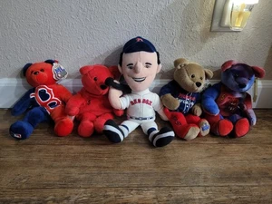 Lot Of 5 Boston Red Sox Nomar Garciaparra Beanie Bears Some With Tags - Picture 1 of 7