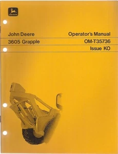 Manual del operador de la garra John Deere 3605 - Imagen 1 de 1