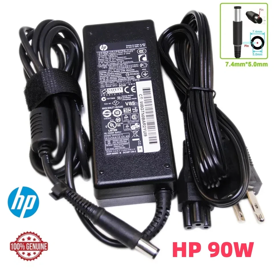 Genuine OEM Charger AC Power Adapter Supply 90W HP EliteDesk 800/805 G5 G6 HP600 - Image 1 of 4