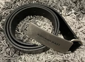 Armand Basi Mens Belt Black Size 30-31 100% Leather Svayatit Spain - Picture 1 of 2