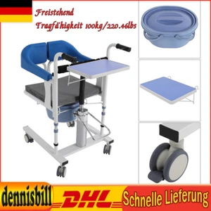 Hydraulischer Patientenlift-Rollstuhl Transfer-Pflegestuhl Tragfähigkeit 100kg - Bild 1 von 17