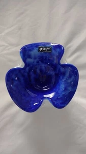 NEU ALICJA Handmade in Poland blau/weiß kleine Dekoschale Kunstglas - Bild 1 von 5