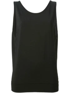 HELMUT LANG Faint Jersey Tank in Black Size Large L - Picture 1 of 5