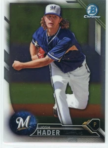 2016 Bowman Chrome Prospects #BCP216 Josh Hader Milwaukee Brewers - Picture 1 of 2
