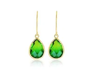 Teardrop Earrings 14k Gold Plated Small, Medium, Large Drop Earrings - Picture 1 of 7