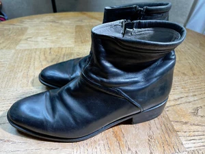 Bally Men's Calfskin Leather Chelsea Zip Up Boots Size 9 M EUC Made In Italy - Picture 1 of 12